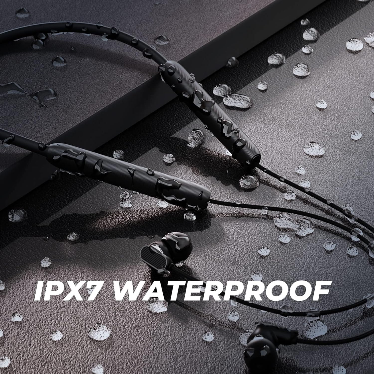 N18 Neckband Bluetooth Earbuds, Wireless Bluetooth 5.2 Headphones with Microphone, Ultra-Lightweight Comfort, IPX7 Waterproof, Deep Bass Strong Beat, 20H Playtime, Magnetic Earphones (Black) - Image 7