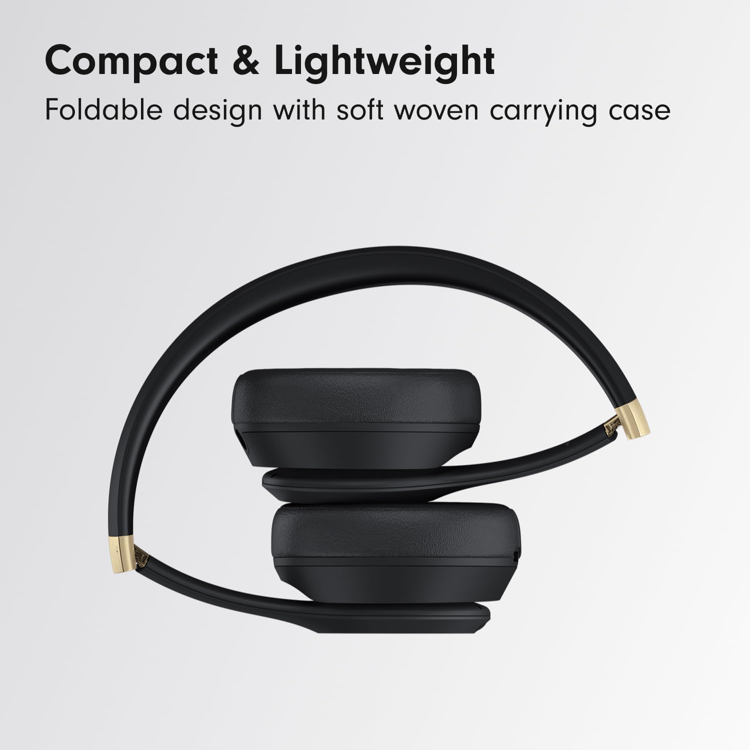 Beats Solo 4 - Wireless On-Ear Bluetooth Headphones, Up to 50-Hour Battery Life, Ultra-Lightweight Comfort, Powerful and Balanced Sound, Apple & Android Compatible - Black & Gold - Image 7