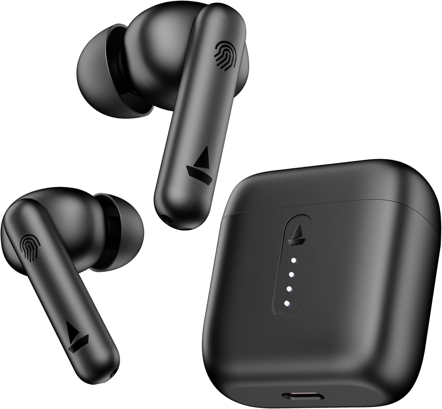 boAt Airdopes 141 / Airdopes 148 Bluetooth Truly Wireless in Ear Headphones with 42H Playtime,Low Latency Mode for Gaming, ENx Tech, IWP, IPX4 Water Resistance, Smooth Touch Controls (Bold Black) - Image 2