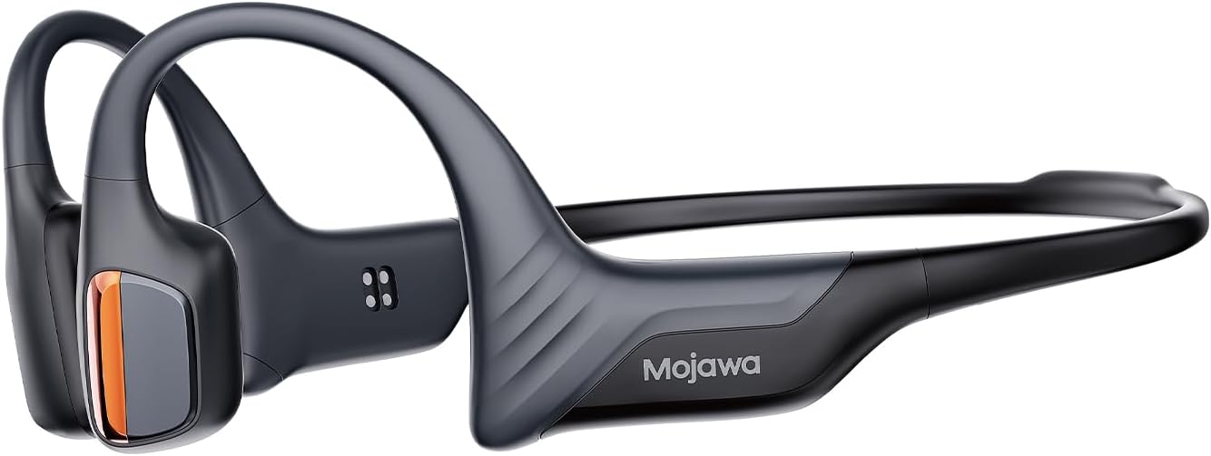 mojawa Purra Run Bone Conduction Sport Headphones, Open-Ear Bluetooth Headphones with Mic, IP67 Waterproof, Deep Bass, Voice Control, Secure Fit for Running, Cycling, and Workouts (Black) - Image 2