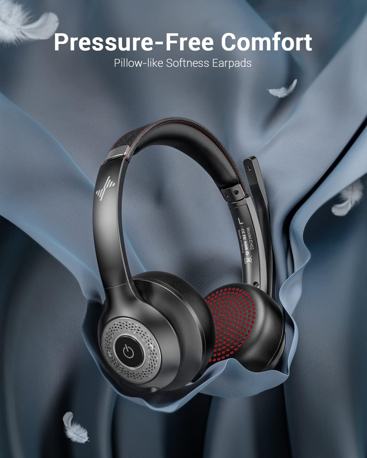 Wireless Headset with Mic for Work, Bluetooth V5.2 Headphones with AI Noise Cancelling Microphone, USB Dongle, Clear Calls & Mic Mute, for Laptop, PC, iPhone & Android Phones - Image 5