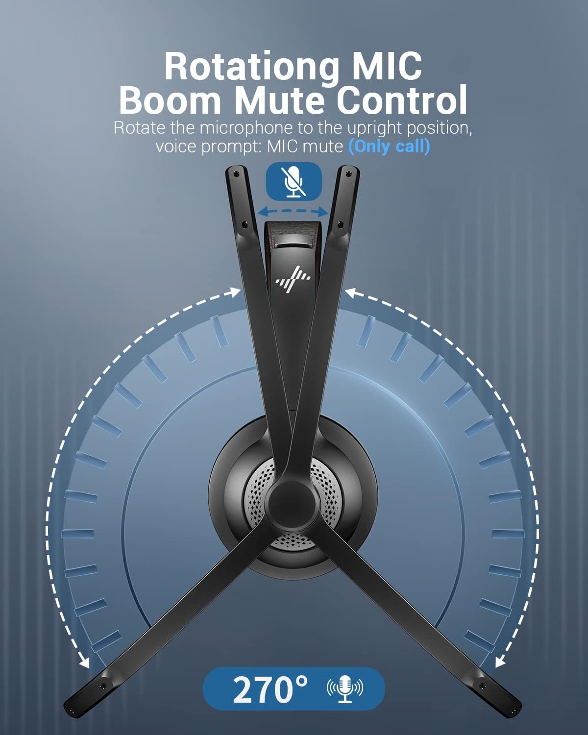 Wireless Headset with Mic for Work, Bluetooth V5.2 Headphones with AI Noise Cancelling Microphone, USB Dongle, Clear Calls & Mic Mute, for Laptop, PC, iPhone & Android Phones - Image 6