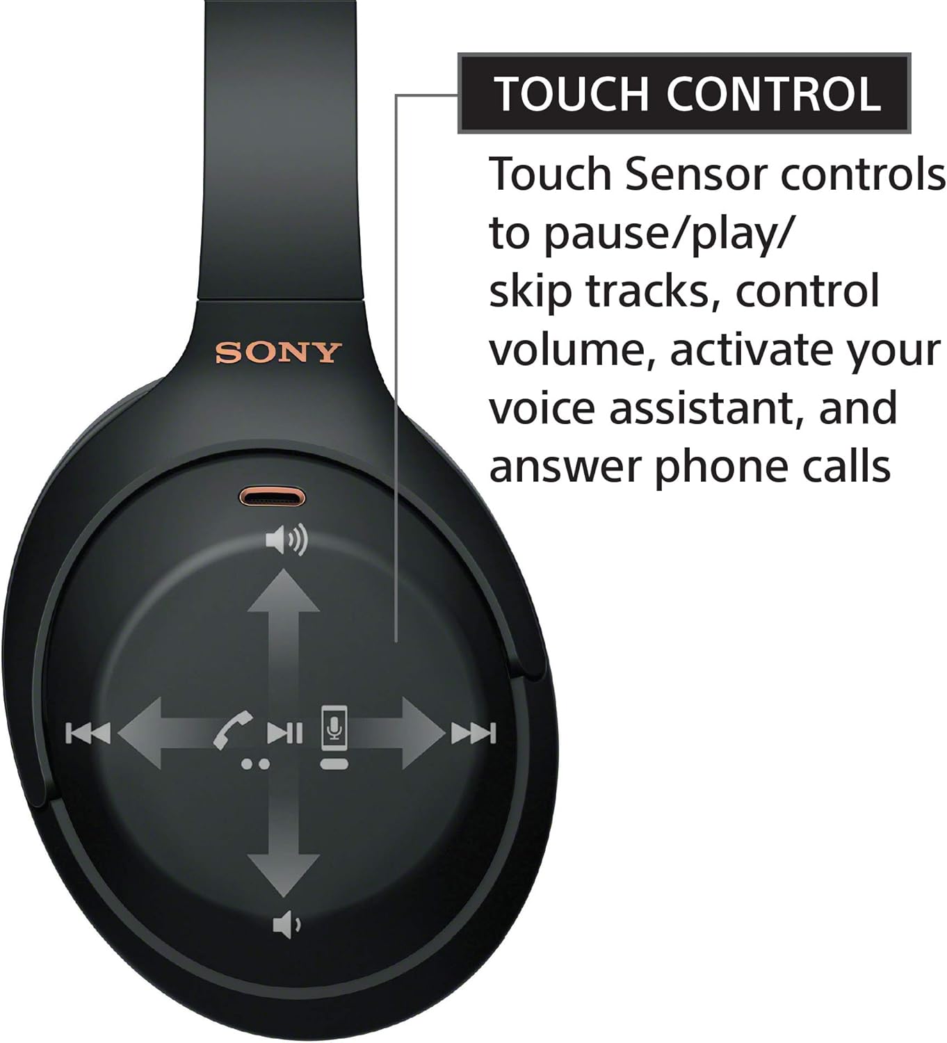 Sony WH-1000XM4 Wireless Premium Noise Canceling Overhead Headphones with Mic for Phone-Call and Alexa Voice Control, Black WH1000XM4 - Image 6
