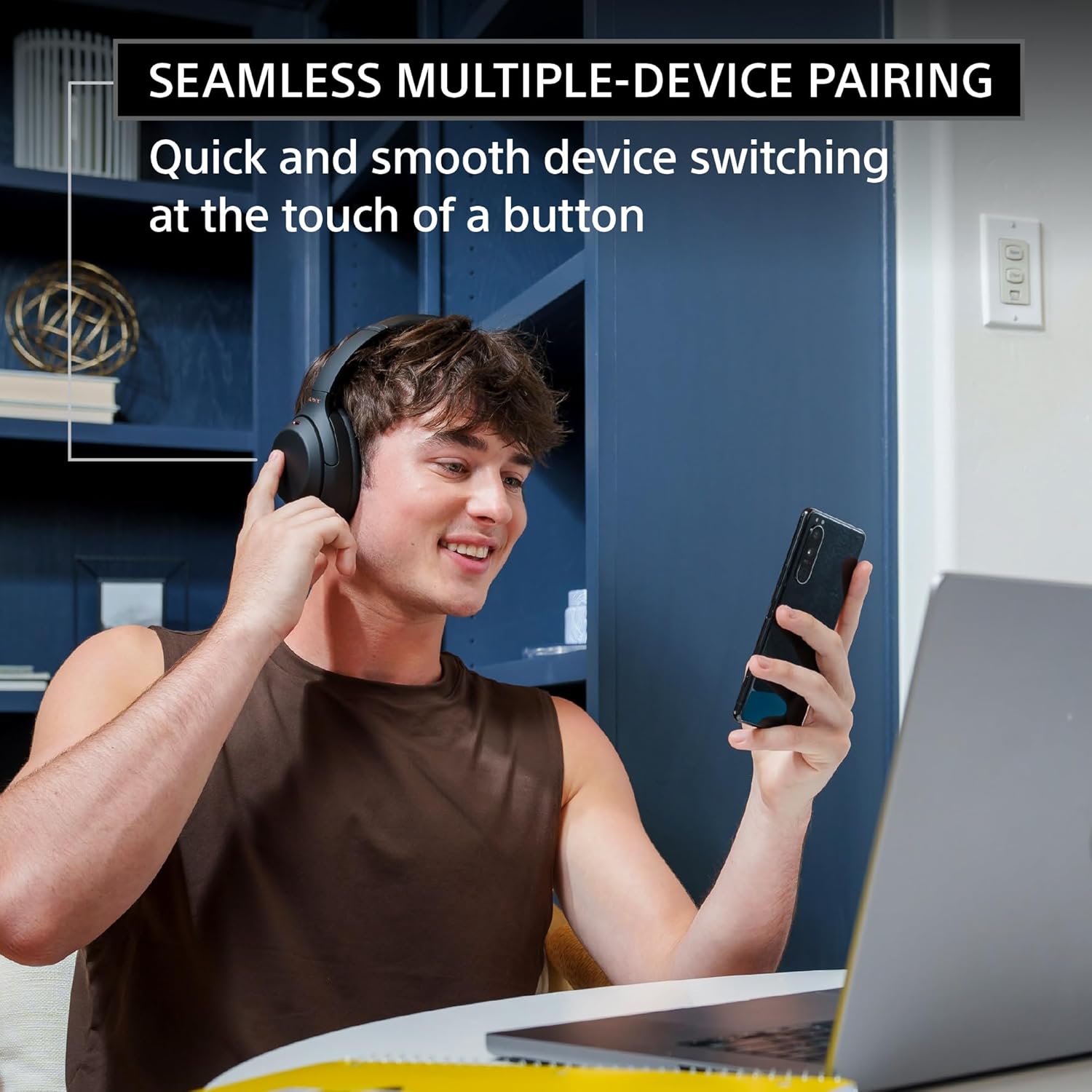 Sony WH-1000XM4 Wireless Premium Noise Canceling Overhead Headphones with Mic for Phone-Call and Alexa Voice Control, Black WH1000XM4 - Image 10