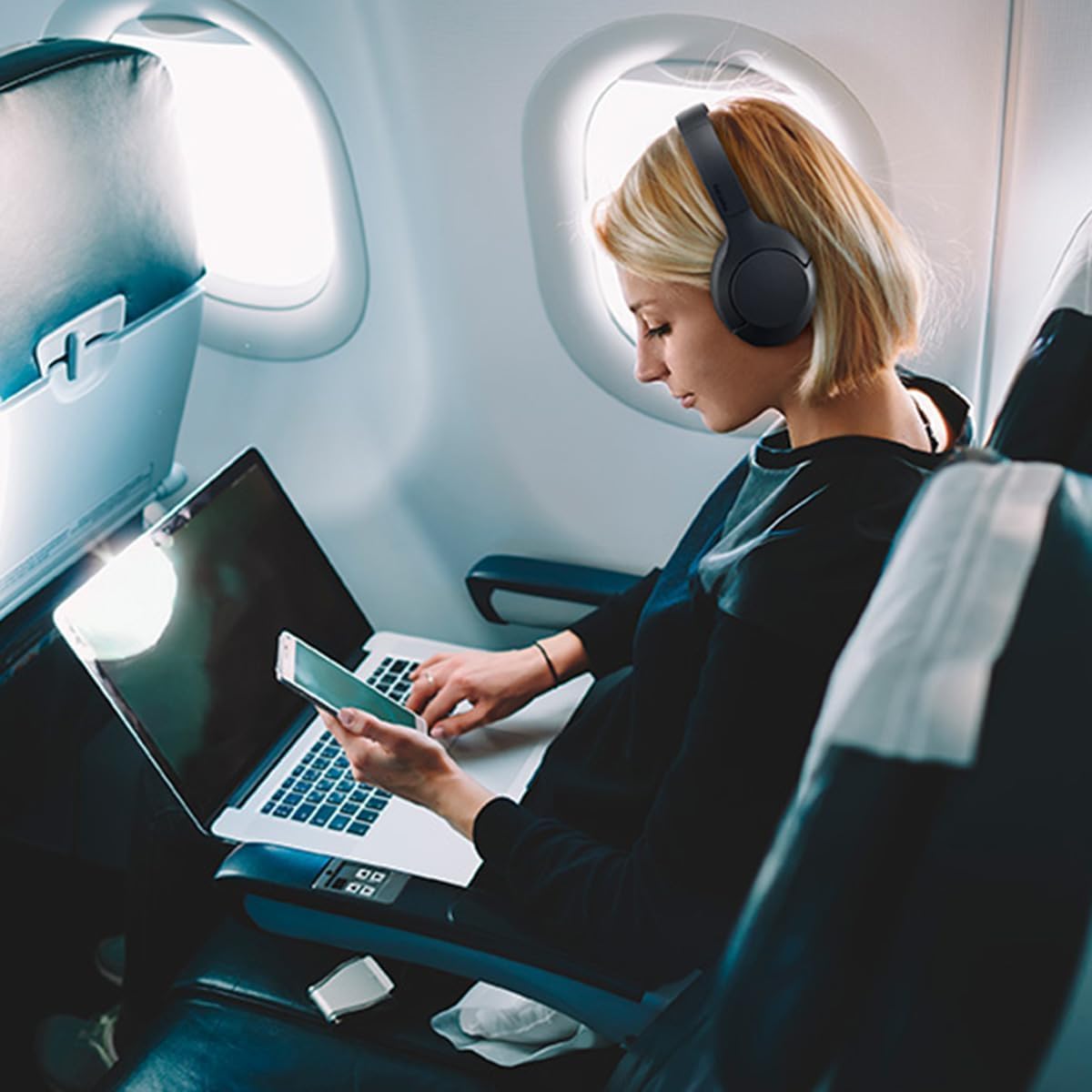 PHILIPS H8506 Over-Ear Wireless Headphones with Noise Canceling Pro (ANC) and Multipoint Bluetooth Connection, 60 Hours Playtime, (TAH8506BK/00),Black - Image 6