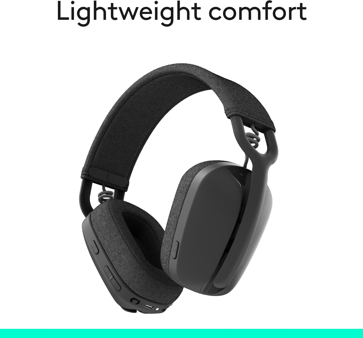 Logitech Zone Vibe 100 Lightweight Wireless Over Ear Headphones with Noise Canceling Microphone, Advanced Multipoint Bluetooth Headset, Works with Teams, Google Meet, Zoom, Mac/PC - Graphite - Image 8