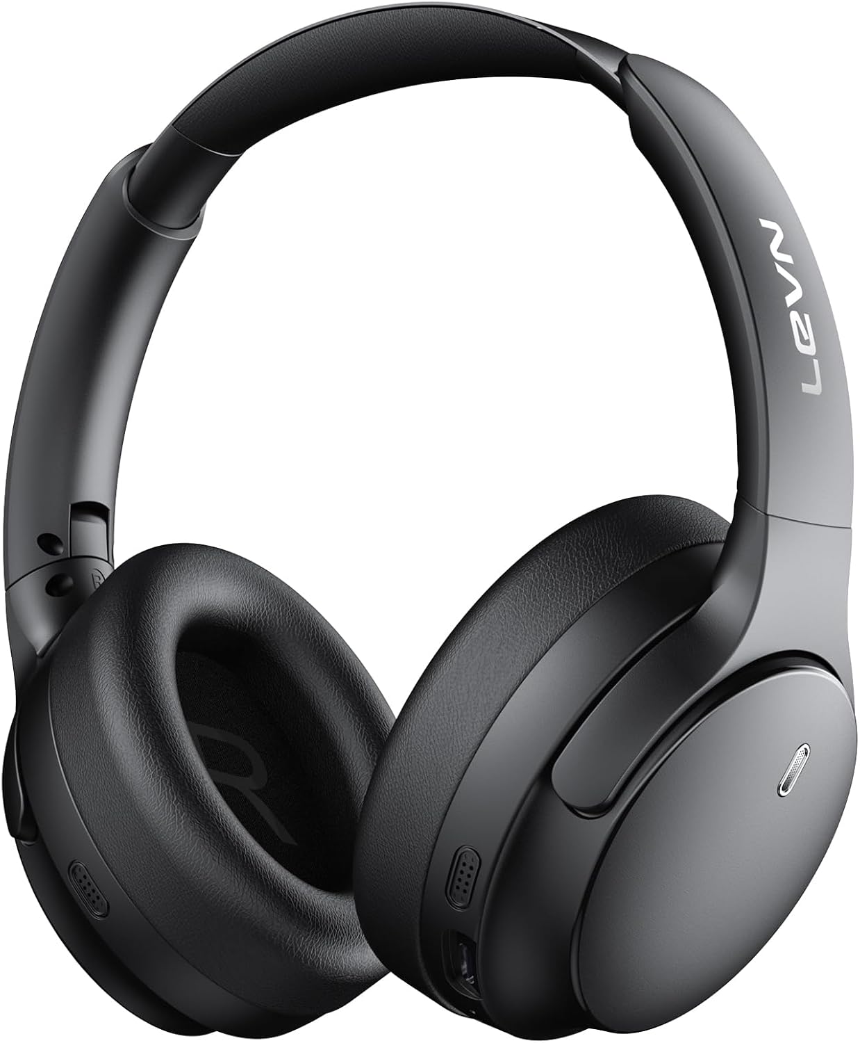 LEVN Hybrid Active Noise Cancelling Headphones, Wireless Headphones Bluetooth 5.4 with Transparent Mode, Hi-Res Audio, Deep Bass, 70H Playtime Over Ear Bluetooth Headset for Work/Travel/Home/Office - Image 2
