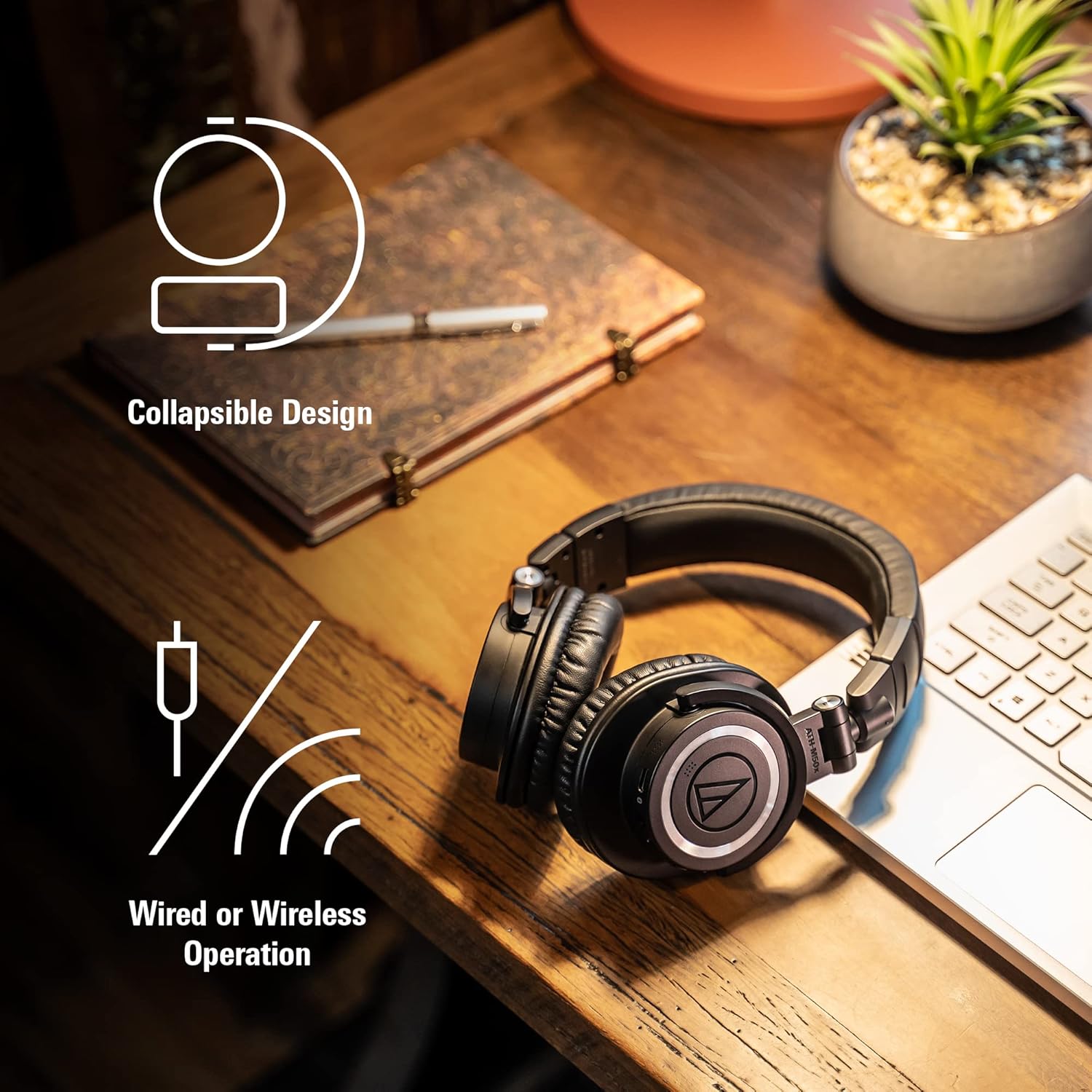 Audio-Technica ATH-M50XBT2 Wireless Headphones, Black - Image 7