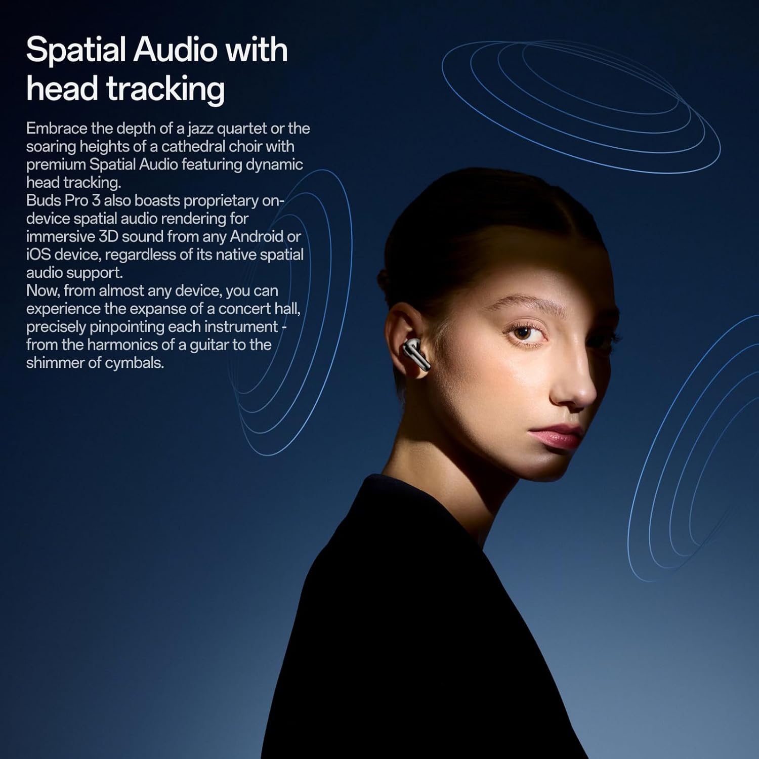 OnePlus Buds Pro 3, Wireless Bluetooth Earbuds, Noise Canceling Earbuds, Deep Bass, Immersive Sound, Up to 44 Hour Playtime with Charging case, Lunar Radiance - Image 8