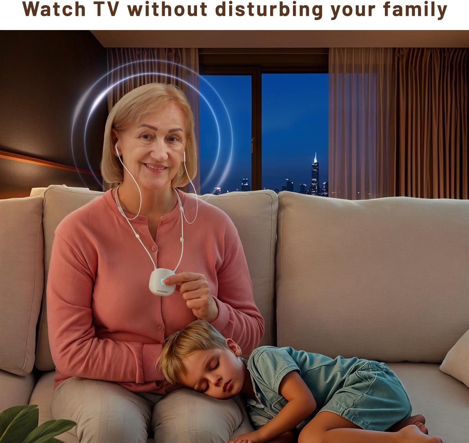 Holdsound Wireless Headphones for TV, TV Headphones Wireless for Seniors with USB/Optical Transmitter, No Delay, 15Hrs Playtime, 100ft Range, Easy to Use, Comfortable Fit - Image 4