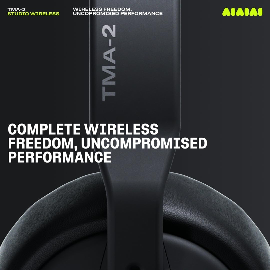 AIAIAI TMA-2 Professional Studio Wireless Headphones, Ultra Low Latency W+ Link, Modular with 40mm Bio-Cellulose Drivers, 20–40H Battery, Memory Foam Ear Pads, and Bluetooth - Image 4